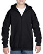 Youth Zip Hooded Sweatshirt 18600B (BLACK)