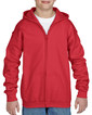Youth Zip Hooded Sweatshirt 18600B (RED)