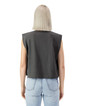 Women's Garment Dyed Muscle T-shirt (Faded Black)