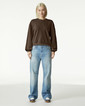 ReFlex Fleece Women's Crewneck Sweatshirt (Brown)