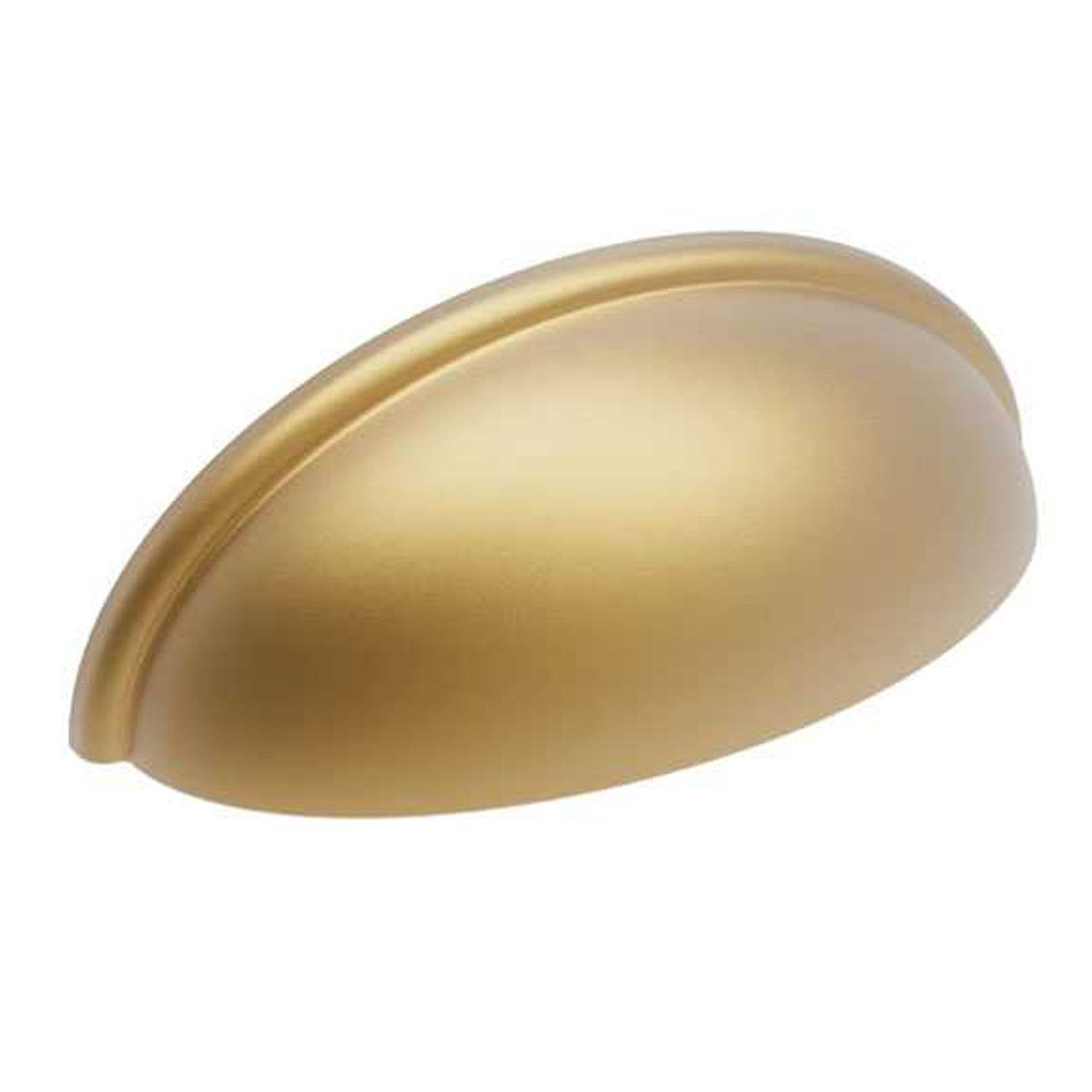 Hickory Heritage Designs 3” Brushed Brass Cup Pull – The Knob Shop