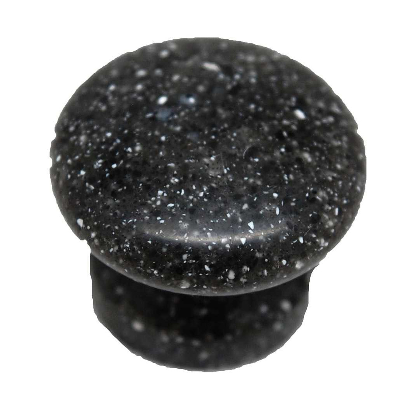 Amerock Granite Speckle Black Round Cabinet Knob - The Knob Shop