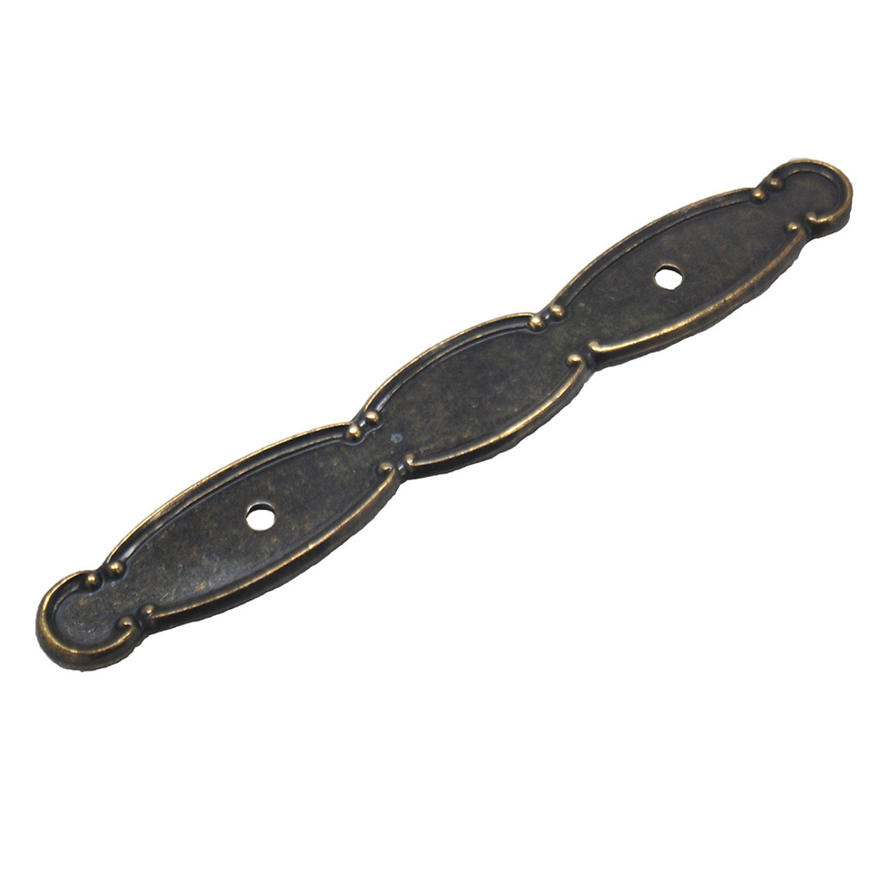 BELWITH 3 Centers Decorative Handle Pull Backplate - Lancaster Brass