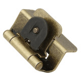 Hickory Double Demountable 1/2" Overlay Partial Wrap Cabinet Hinge (pair) in Antique Brass P5310-AB Angle Hickory Double Demountable 1/2" Overlay Partial Wrap Cabinet Hinge (pair) in Antique Brass P5310-AB Angle