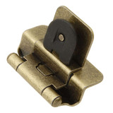 HICKORY Double Demountable 3/8" Inset Partial Wrap Cabinet Hinge (pair) in Antique Brass P5312-AB Angle HICKORY Double Demountable 3/8" Inset Partial Wrap Cabinet Hinge (pair) in Antique Brass P5312-AB Angle