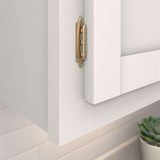 AMEROCK No Spring Face Mount 3/8" Inset Cabinet Hinge (pair) in Champagne Bronze BPR3417CZ Mounted AMEROCK No Spring Face Mount 3/8" Inset Cabinet Hinge (pair) in Champagne Bronze BPR3417CZ Mounted