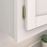 AMEROCK No Spring Face Mount 3/8" Inset Cabinet Hinge (pair) in Golden Champagne BPR3417BBZ Mounted AMEROCK No Spring Face Mount 3/8" Inset Cabinet Hinge (pair) in Golden Champagne BPR3417BBZ Mounted