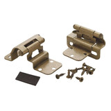 AMEROCK Self Closing 3/8" Inset Partial Wrap Cabinet Hinge (pair) in Burnished Brass BPR7565BB Pair AMEROCK Self Closing 3/8" Inset Partial Wrap Cabinet Hinge (pair) in Burnished Brass BPR7565BB Pair