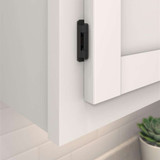 AMEROCK Self Closing 3/8" Inset Partial Wrap Cabinet Hinge (pair) in Flat Black BPR7565FB Mounted AMEROCK Self Closing 3/8" Inset Partial Wrap Cabinet Hinge (pair) in Flat Black BPR7565FB Mounted