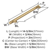 AMEROCK Bar Pulls Appliance Pulls in Champagne Bronze AMEROCK Bar Pulls Appliance Pulls in Champagne Bronze
