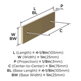 AMEROCK Ladera Rectangle Cabinet Handle Backplate in Golden Champagne 3" BP37761BBZ Specs AMEROCK Ladera Rectangle Cabinet Handle Backplate in Golden Champagne 3" BP37761BBZ Specs
