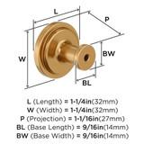 AMEROCK Faircrest 1-1/4" Diameter Cabinet Knob in Champagne Bronze BP37460CZ Specs