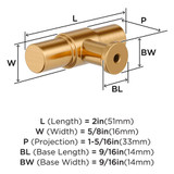 AMEROCK Faircrest 2" Length Wrapped Bar Knob Cabinet Pull in Champagne Bronze BP37461CZ Specs