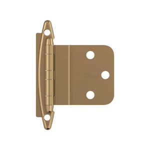 AMEROCK No Spring Face Mount 3/8" Inset Cabinet Hinge (pair) in Champagne Bronze BPR3417CZ Front View AMEROCK No Spring Face Mount 3/8" Inset Cabinet Hinge (pair) in Champagne Bronze BPR3417CZ Front View