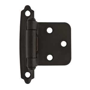 AMEROCK Self Closing Face Mount Variable Overlay Cabinet Hinge (pair) in Flat Black BPR3429FB AMEROCK Self Closing Face Mount Variable Overlay Cabinet Hinge (pair) in Flat Black BPR3429FB