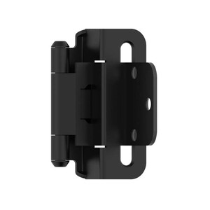 AMEROCK Self Closing 3/8" Inset Partial Wrap Cabinet Hinge (pair) in Flat Black BPR7565FB Angle AMEROCK Self Closing 3/8" Inset Partial Wrap Cabinet Hinge (pair) in Flat Black BPR7565FB Angle