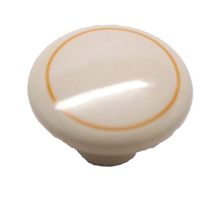 BELWITH 1-1/2" Round Porcelain Cabinet Knob - Light Almond P60-LAD