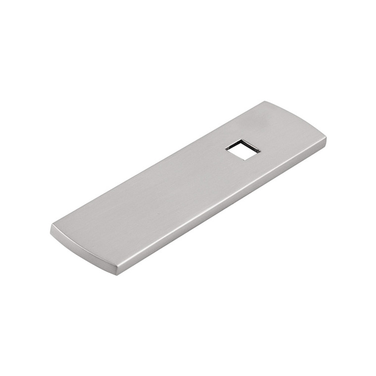 Belwith Keeler Bijou Astoria 3-1/2" Long Rectangle Knob Backplate in Satin Nickel B056380-SN