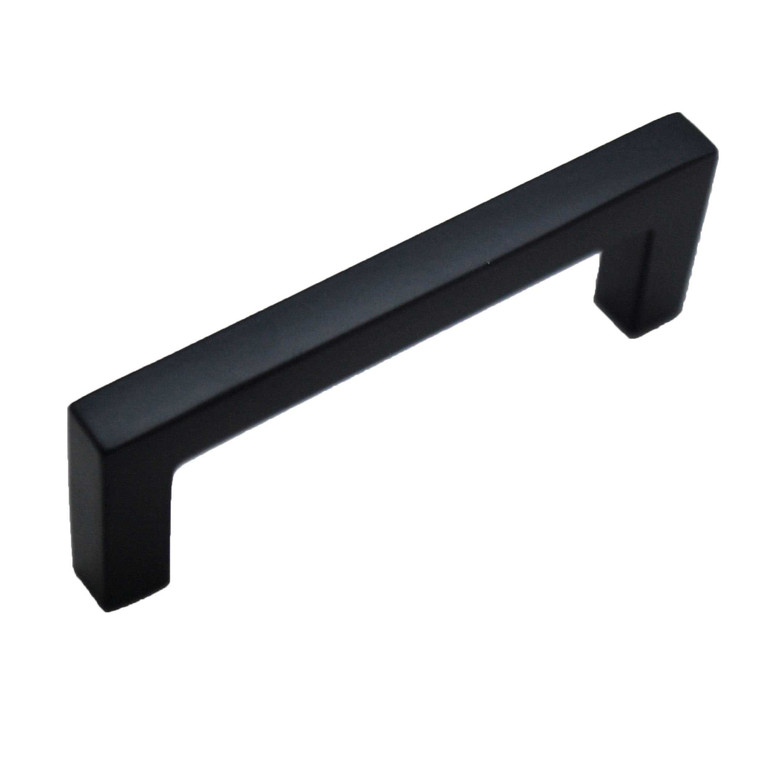 HICKORY Heritage Design 3" Center to Center Square Handle Cabinet Pull - Matte Black R077746MBX