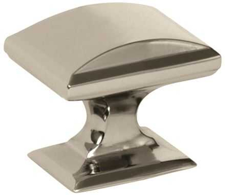 Main View of a Polished Nickel 1-1/4" Rectangle Cabinet Knob from Amerock's Candler Collection BP29340-PN