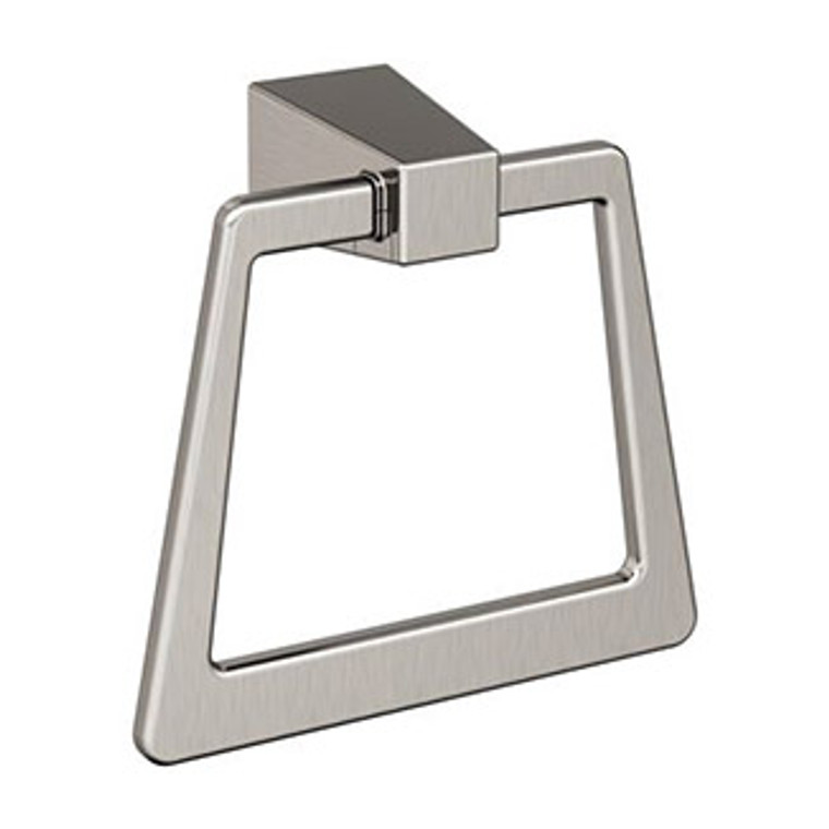 Main View of a Brushed Nickel Towel Ring from Amerock's Blackrock Collection BH36002G10