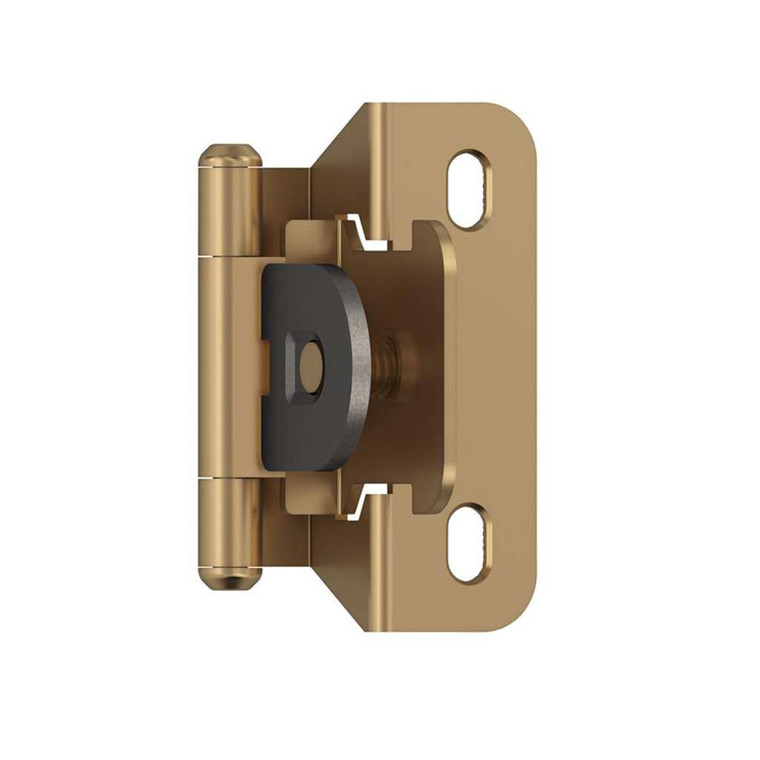 AMEROCK Single Demountable 1/4" Overlay Cabinet Hinge (pair) in Champagne Bronze BPR8715CZ