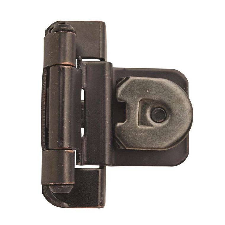 AMEROCK Double Demountable 3/8" Inset Cabinet Hinge (pair) in Oil Rubbed Bronze BPR8700ORB