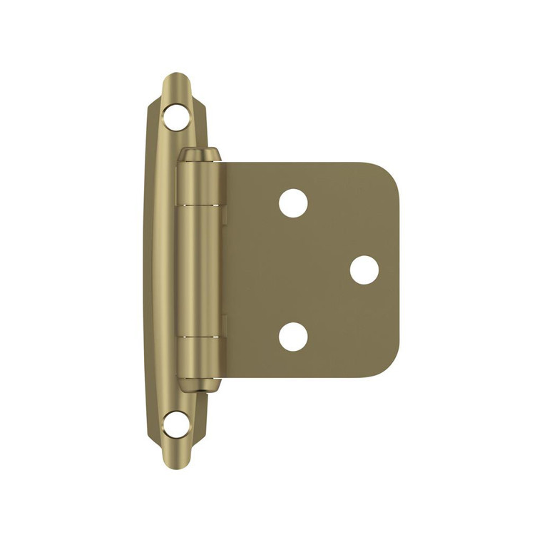 AMEROCK Self Closing Face Mount Variable Overlay Cabinet Hinge (pair) in Golden Champagne BPR3429BBZ