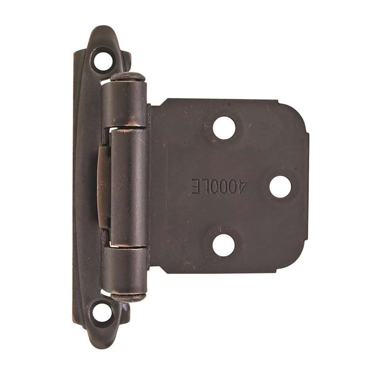 AMEROCK Extended Tab Self Closing Face Mount Variable Overlay Cabinet Hinge (pair) in Oil Rubbed Bronze BPR7629ORB