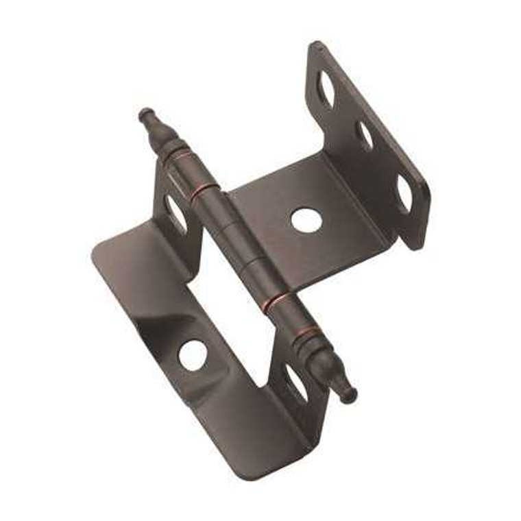 AMEROCK 3/4" Door Thick Full Inset Full Wrap Cabinet Hinge with Decorative Ends in Oil Rubbed Bronze PK3175TMORB