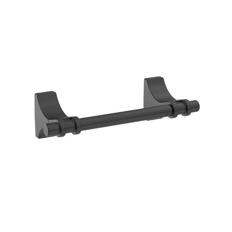 Main View of a Matte Black Toilet Paper Holder from Amerock's Davenport Collection BH36051MB