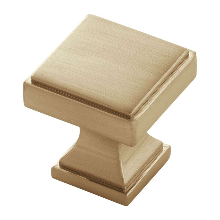 Belwith Keeler Brownstone Square Cabinet Knob in Champagne Bronze 1" B077458-CBZ