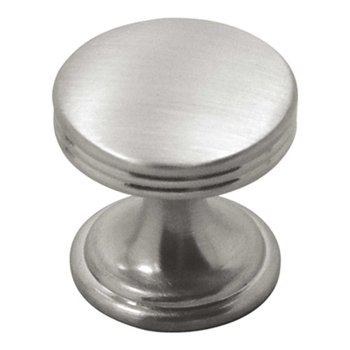 HICKORY American Diner Round Cabinet Knob in Satin Nickel (+2 Sizes)