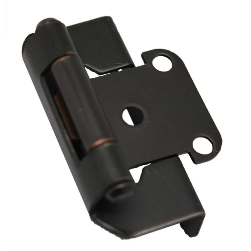 AMEROCK Self Closing Partial Wrap 1/2" Overlay Cabinet Hinges (pair) in Oil Rubbed Bronze
