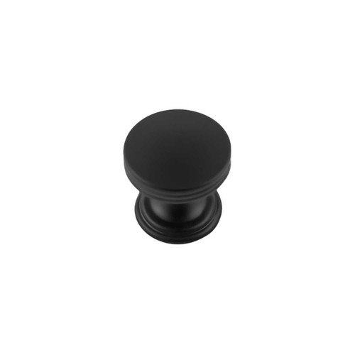 HICKORY American Diner Round Cabinet Knob in Matte Black (+2 Sizes)