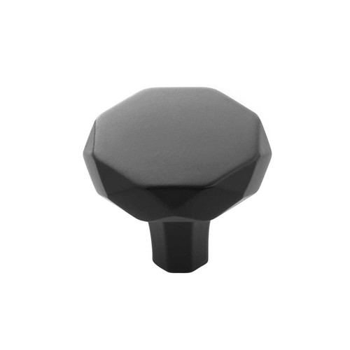 HICKORY Karat 1-1/4" Geometric Cabinet Knob in Matte Black
