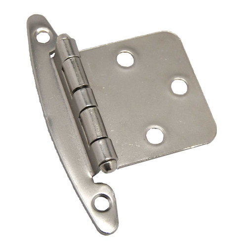 LIBERTY No Spring Face Mount Variable Overlay Cabinet Hinge (pair) in Satin Nickel