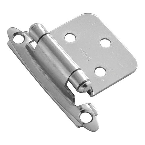 HICKORY Self Closing Face Mount Variable Overlay Cabinet Hinge - Polished Chrome P144-26 (pair)