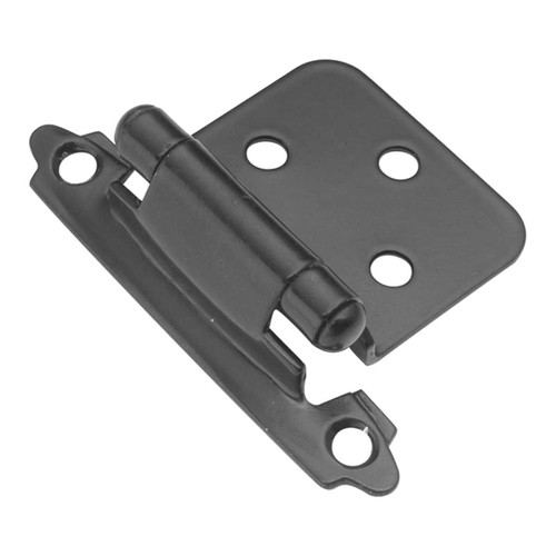 HICKORY Self Closing Face Mount Variable Overlay Cabinet Hinge - Black P144-BL (pair)