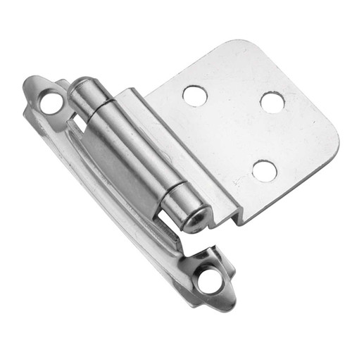 HICKORY Self Closing Face Mount 3/8" Inset Cabinet Hinge - Polished Chrome P143-26 (pair)