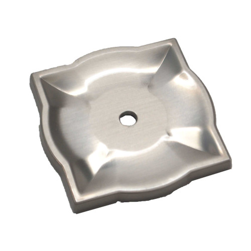 LIBERTY Quatrefoil 2-3/16" Square Cabinet Knob Backplate - Satin Nickel P31427C-SN-C