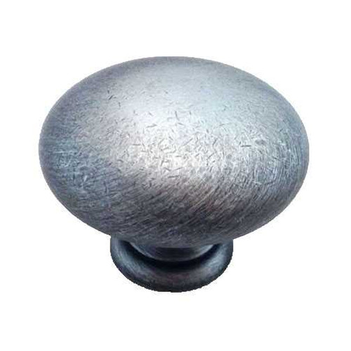CENTURY 1-1/2" Mushroom Cabinet Knob - Blackened Silver