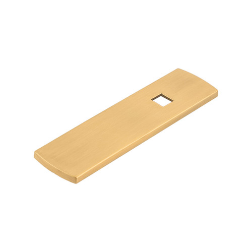 BELWITH KEELER Bijou Astoria 3-1/2" Long Rectangle Knob Backplate in Brushed Golden Brass