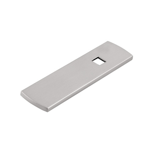 BELWITH KEELER Bijou Astoria 3-1/2" Long Rectangle Knob Backplate in Satin Nickel