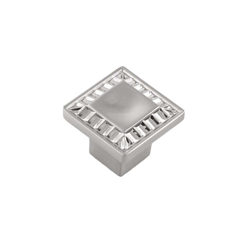 BELWITH KEELER Bijou Astoria 1" Long Square Cabinet Knob in Satin Nickel