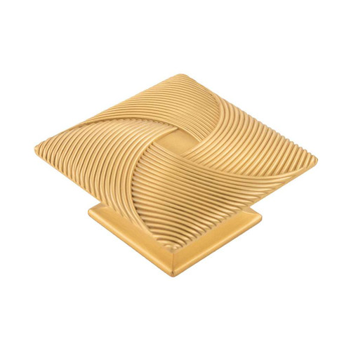 BELWITH KEELER Bijou Tempest 3-1/2" Long Square Cabinet Knob in Brushed Golden Brass