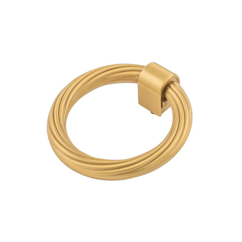 BELWITH KEELER Bijou Sybil 2-3/4" Diameter Ring Pull  in Brushed Golden Brass