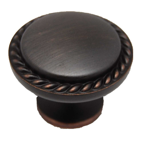 AMEROCK Everyday Heritage 1-1/8" Diameter Scroll Cabinet Knob in Oil Rubbed Bronze