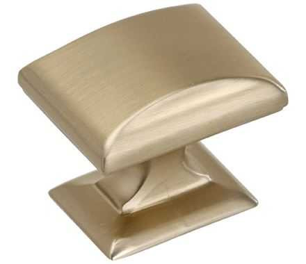 AMEROCK Candler Rectangle Cabinet Knob in Golden Champagne (+2 Sizes)