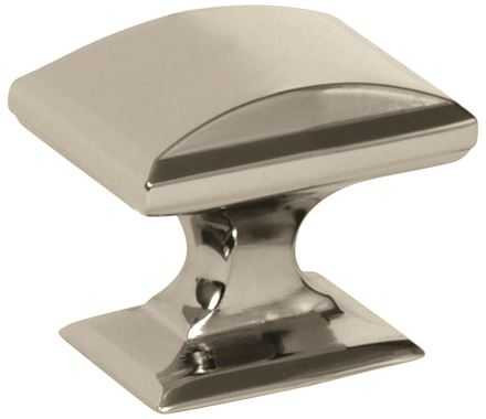 AMEROCK Candler Rectangle Cabinet Knob in Polished Nickel (+2 Sizes)
